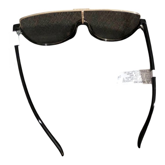 Guess square frame shield avaiator black and gold frame‎ faded sunglasses new main image 11